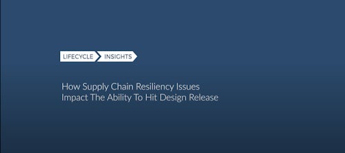 How supply chain resiliency issues impact the ability to hit design release